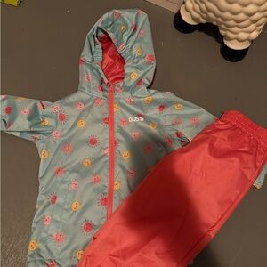 Gusti Kids' Teal and Coral Sun Pattern Jacket
